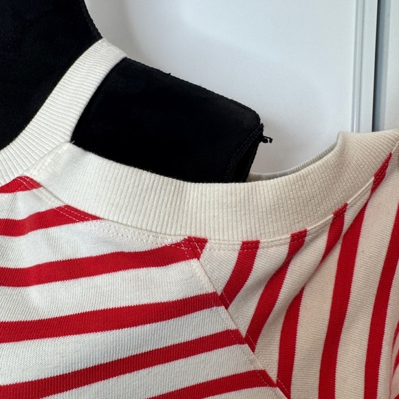 💎 Zara Striped Long Sleeve Cold Shoulder Top - Picture 8 of 11